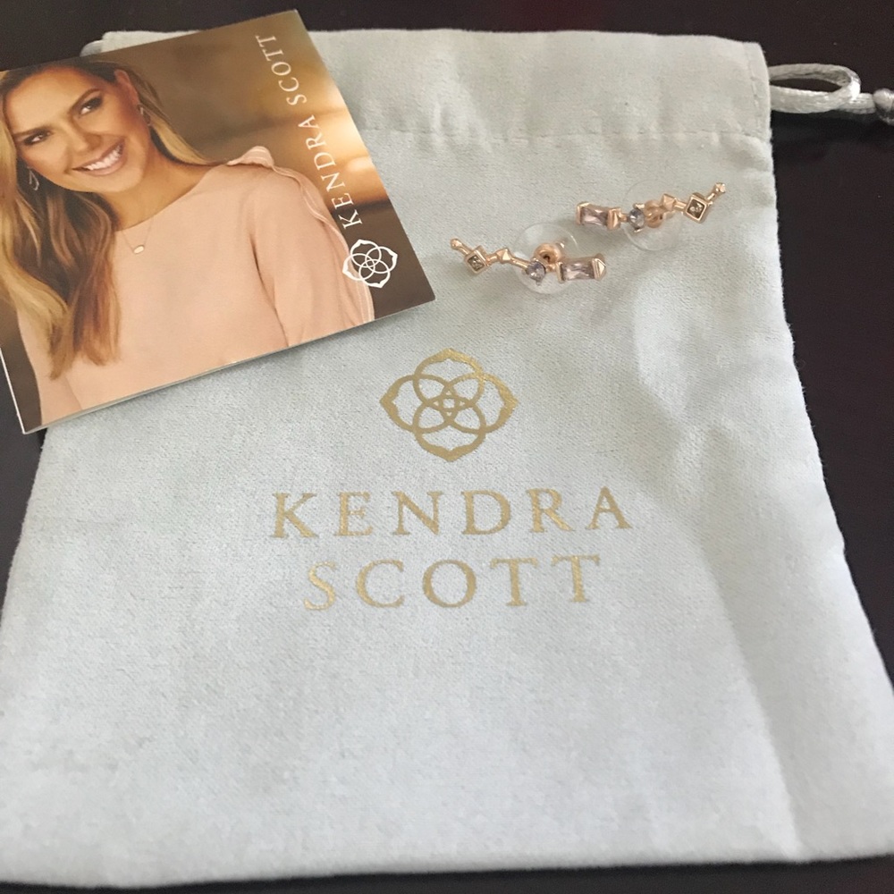 Kendra Scott Sutton Rose Gold Climbers